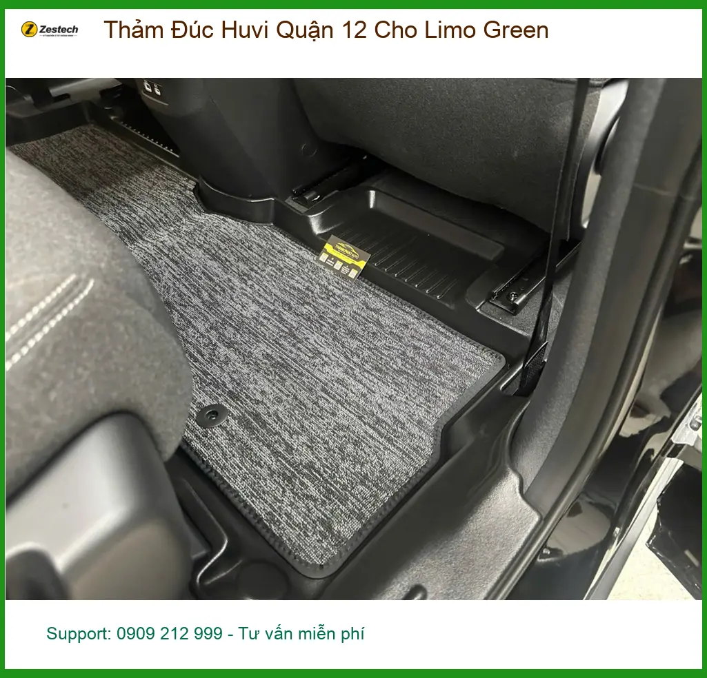 Ông Văn lắp Thảm Đúc Huvi cho Limo Green tại Quận 12 giữ xe bền đẹp ảnh thực tế 3