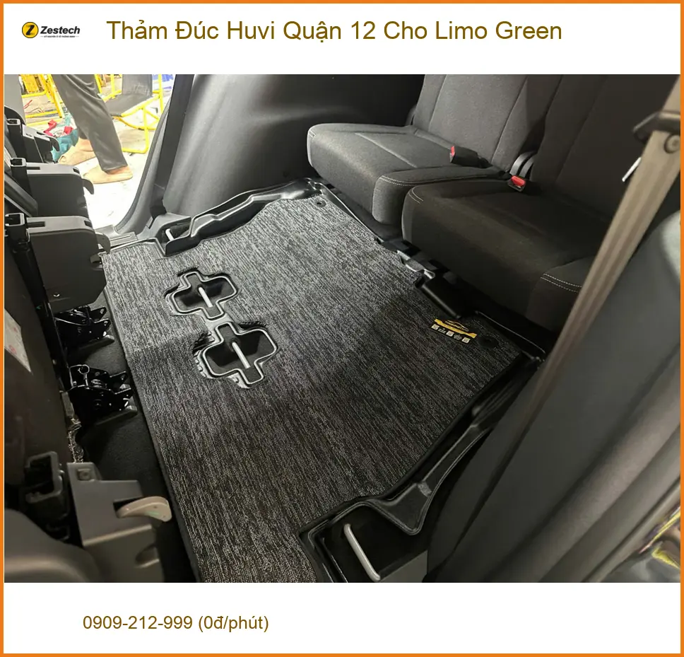 Ông Văn lắp Thảm Đúc Huvi cho Limo Green tại Quận 12 giữ xe bền đẹp ảnh thực tế 4