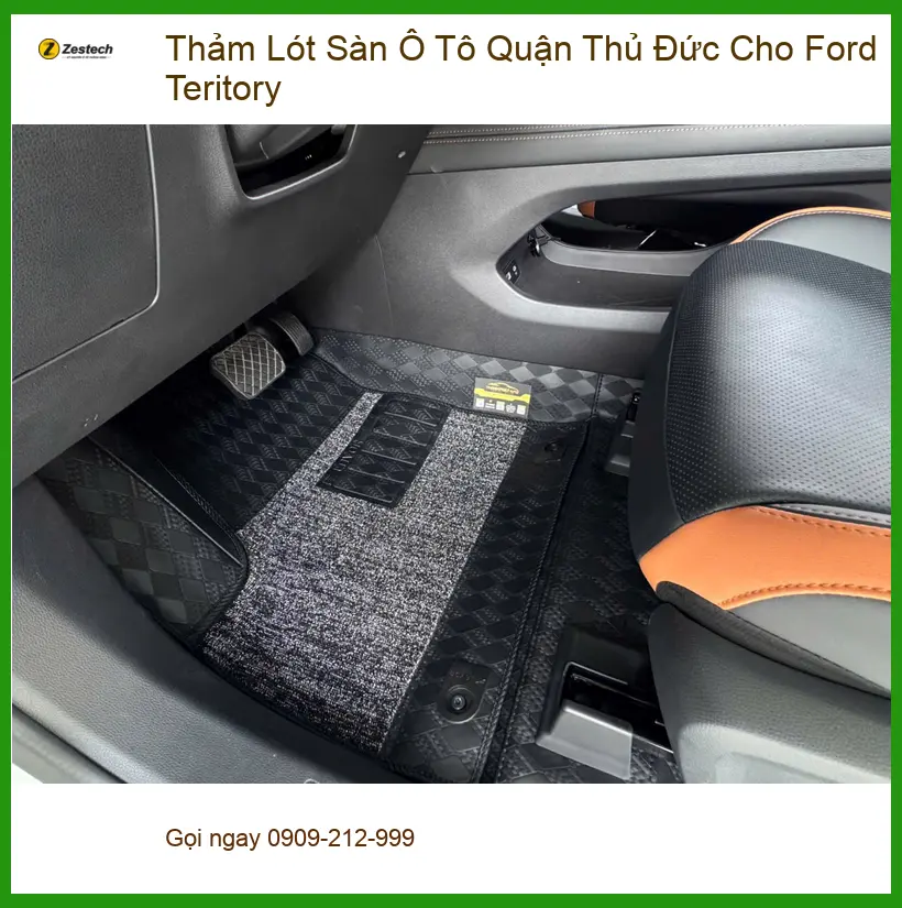 Chị Thảo lắp Thảm Lót Sàn Ô Tô Ford Territory tại Thủ Đức cho xe mới mua ảnh thực tế 3