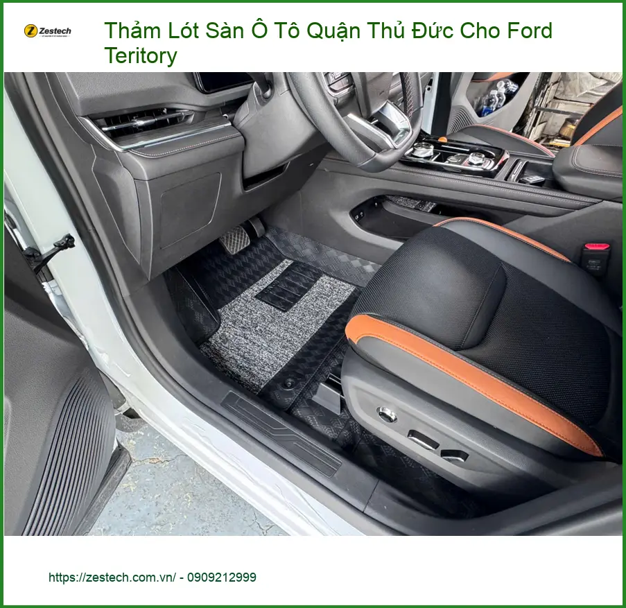 Chị Thảo lắp Thảm Lót Sàn Ô Tô Ford Territory tại Thủ Đức cho xe mới mua ảnh thực tế 4