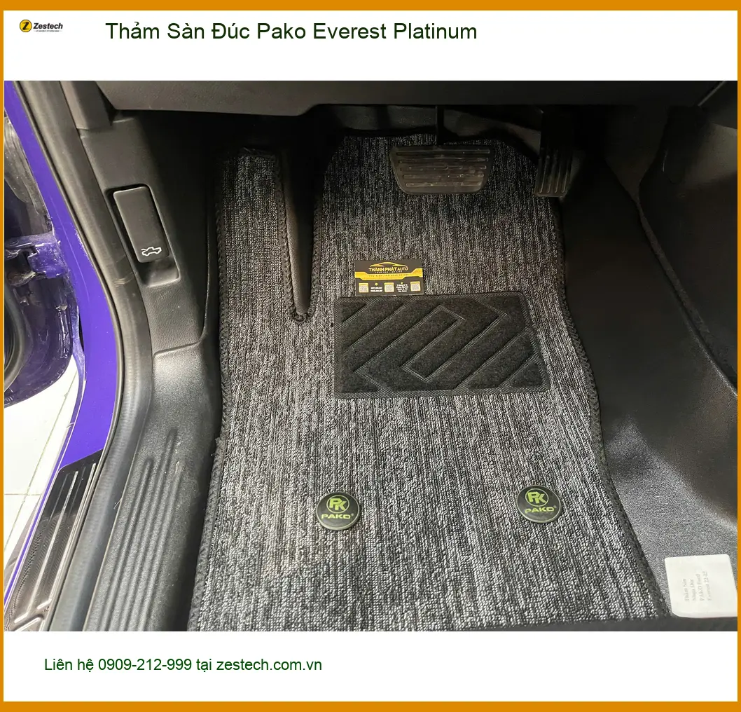 Chú Long thay Thảm Sàn Đúc Pako Everest Platinum cho Ford Everest tại Quận 9 để nội thất luôn sạch đẹp ảnh thực tế 2