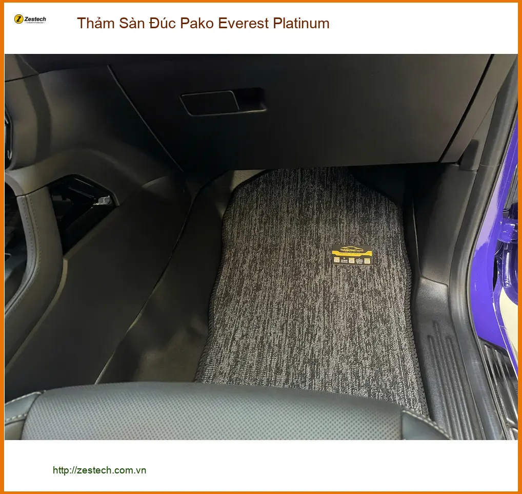 Chú Long thay Thảm Sàn Đúc Pako Everest Platinum cho Ford Everest tại Quận 9 để nội thất luôn sạch đẹp ảnh thực tế 3