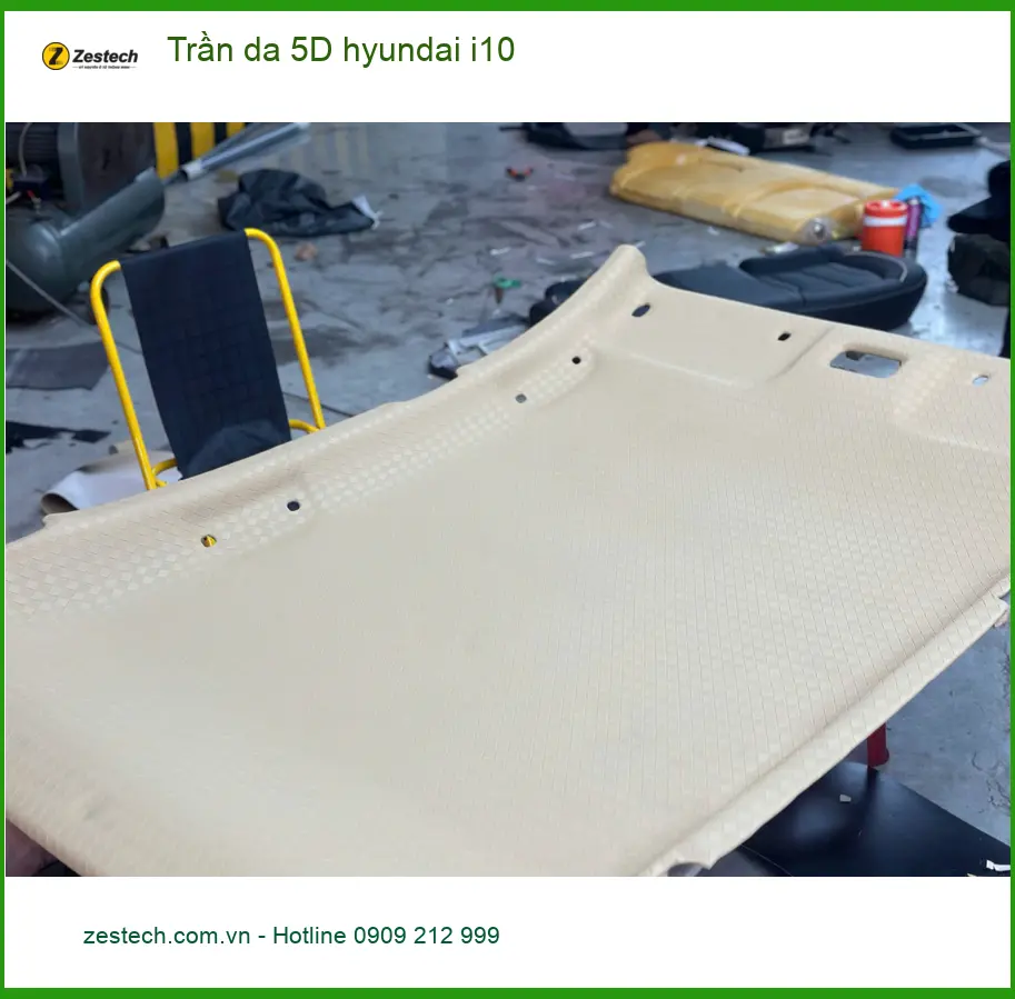 Chị Thanh bọc Trần da 5D cho Hyundai i10 tại Cần Giờ để nâng tầm không gian nội thất ảnh thực tế 4